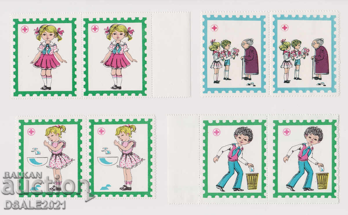 Μαρκες φοντ Βουλγαρικού Ερυθρού Σταυρού, ετικέτες Ερυθρού Σταυρού /ds1649