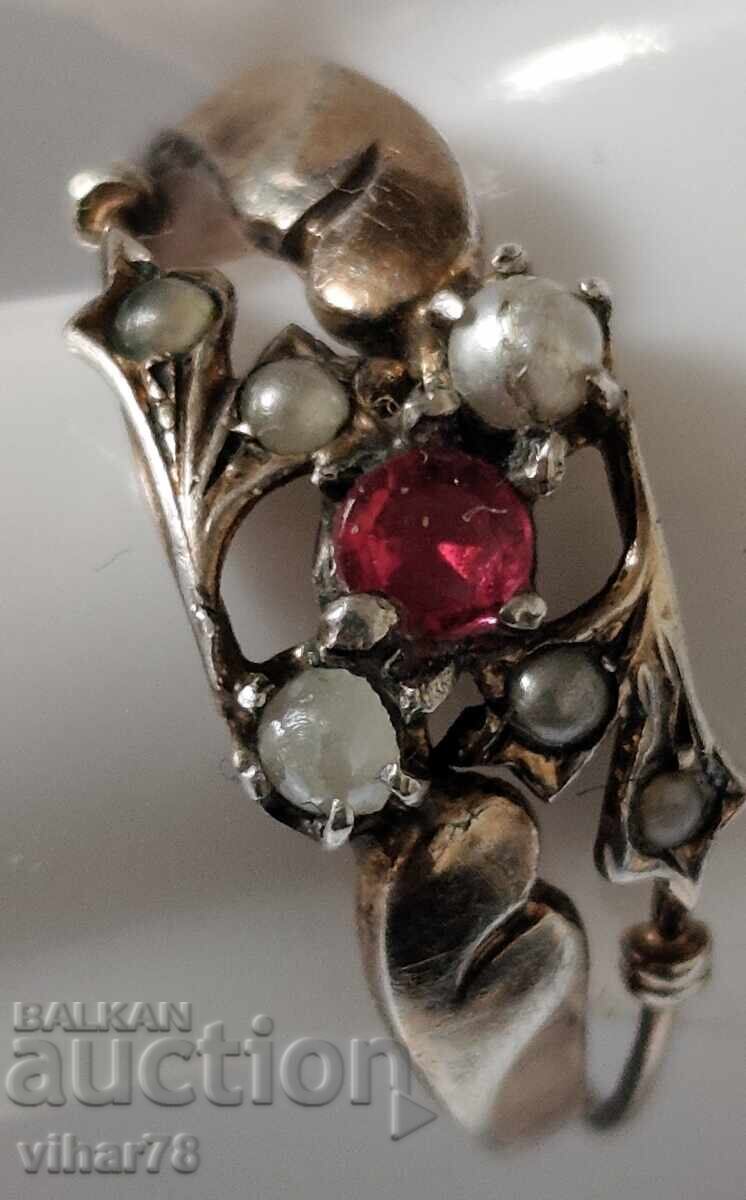 Δημοπρασία Ασημένιο δαχτυλίδι με επιχρύσωση