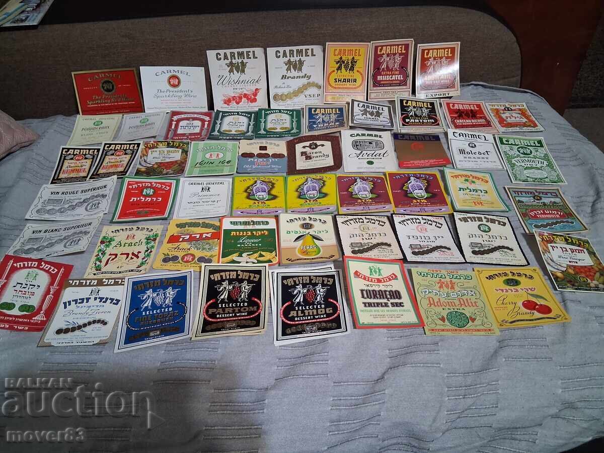 Etichete vechi de alcool. Israel. 53 bucăți