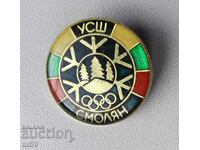 Значка: Ученическа спортна школа (УСШ) град Смолян.