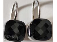 Cercei din argint cu onix