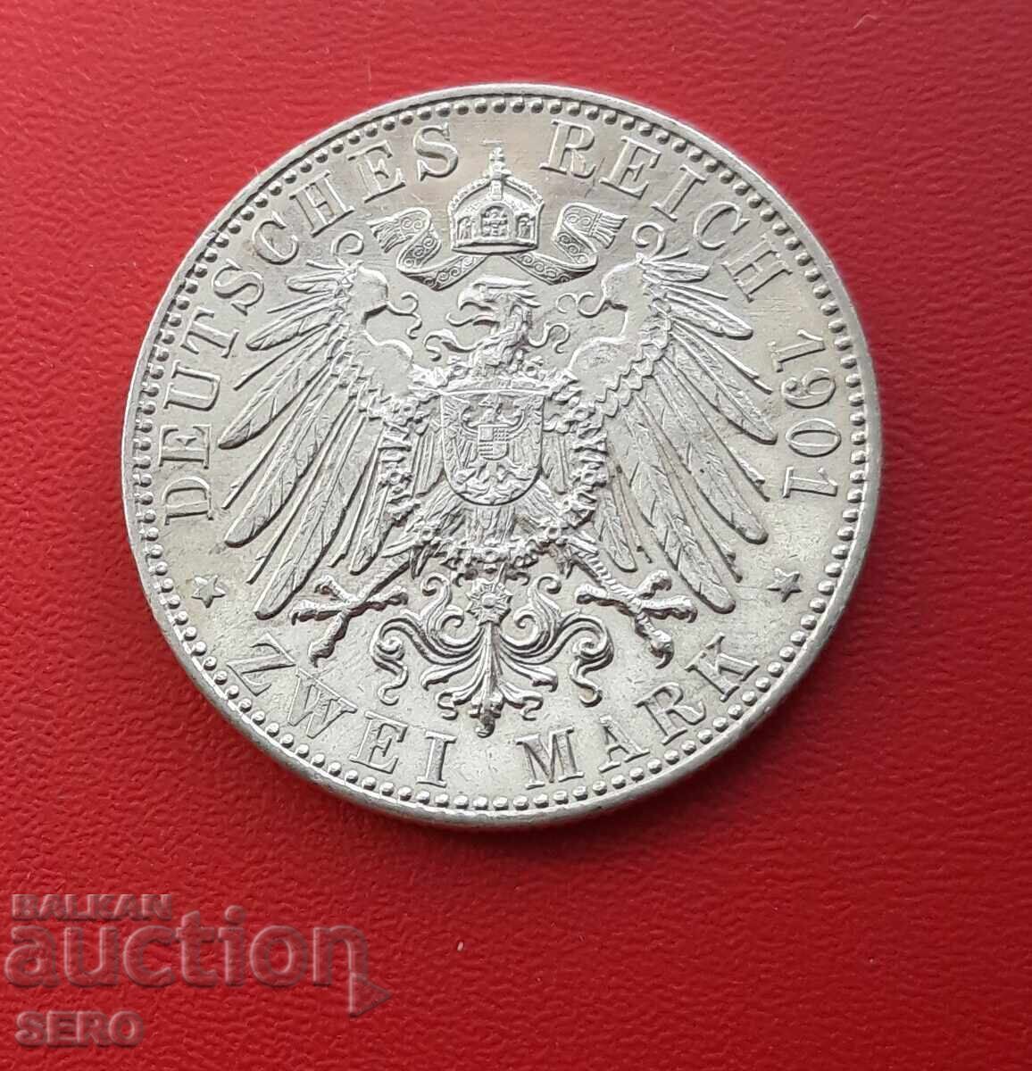Germania-Prusia-2 timbre 1901-jubileu si stare excelenta cu preț 85.00 BGN | € 43.46