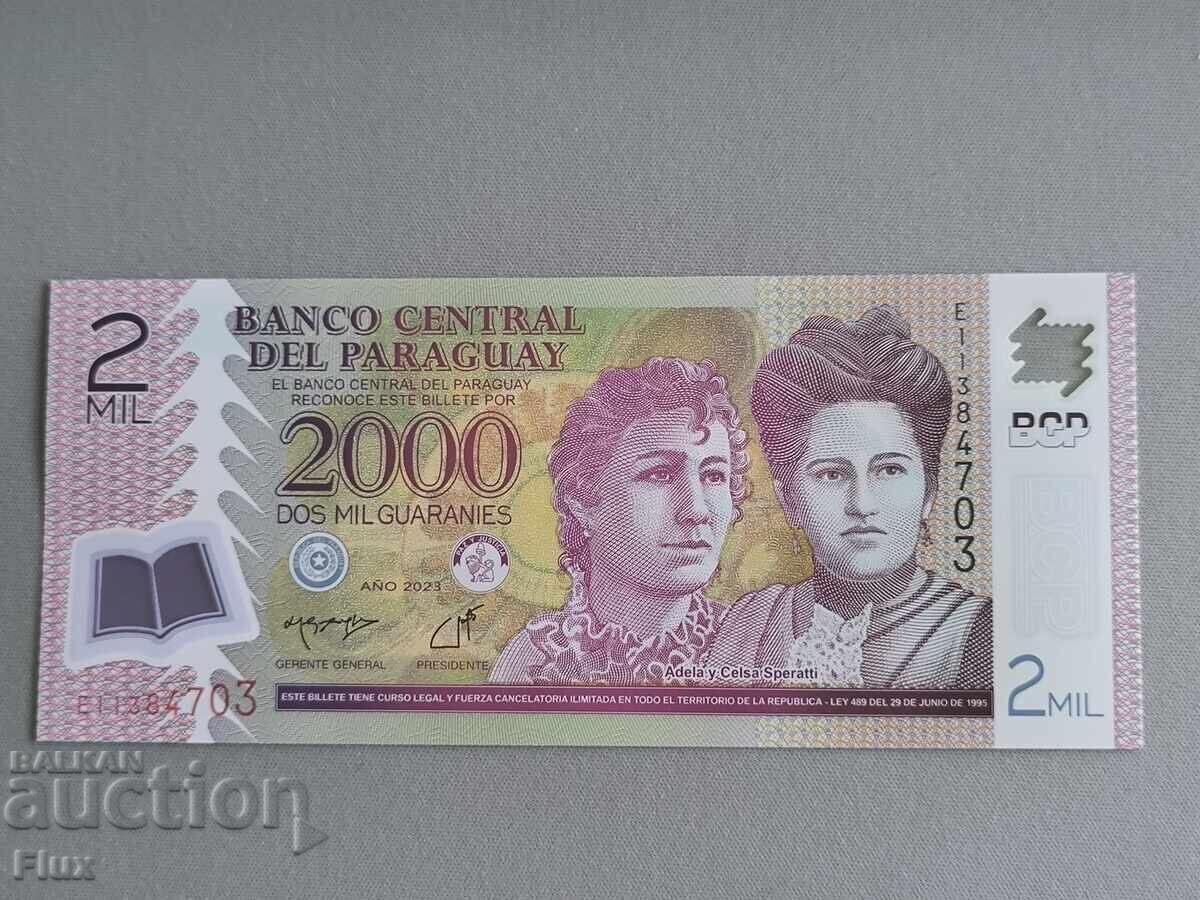 Bancnotă - Paraguay - 2000 pesos UNC | 2023