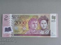 Bancnotă - Paraguay - 2000 pesos UNC | 2023