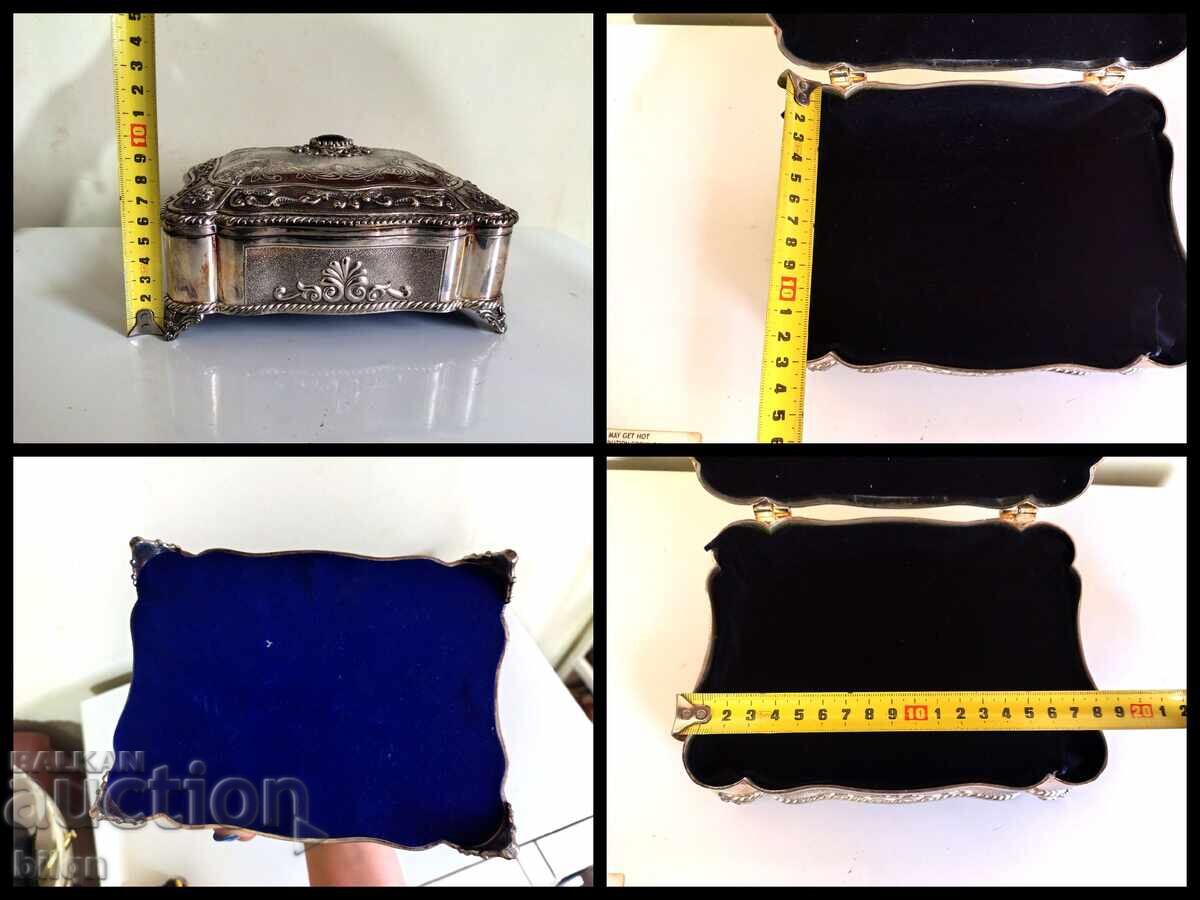 Lovely Old Silver Plated Jewelery Box - 7 Lovely Old Silver Plated Jewelery Box - 7