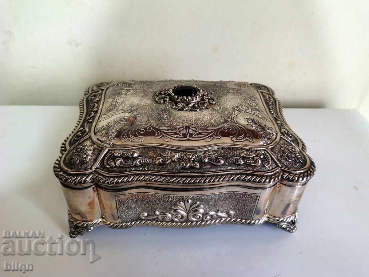 Lovely Old Silver Plated Jewelery Box Lovely Old Silver Plated Jewelery Box