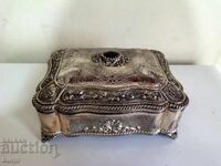 Lovely Old Silver Plated Jewelery Box