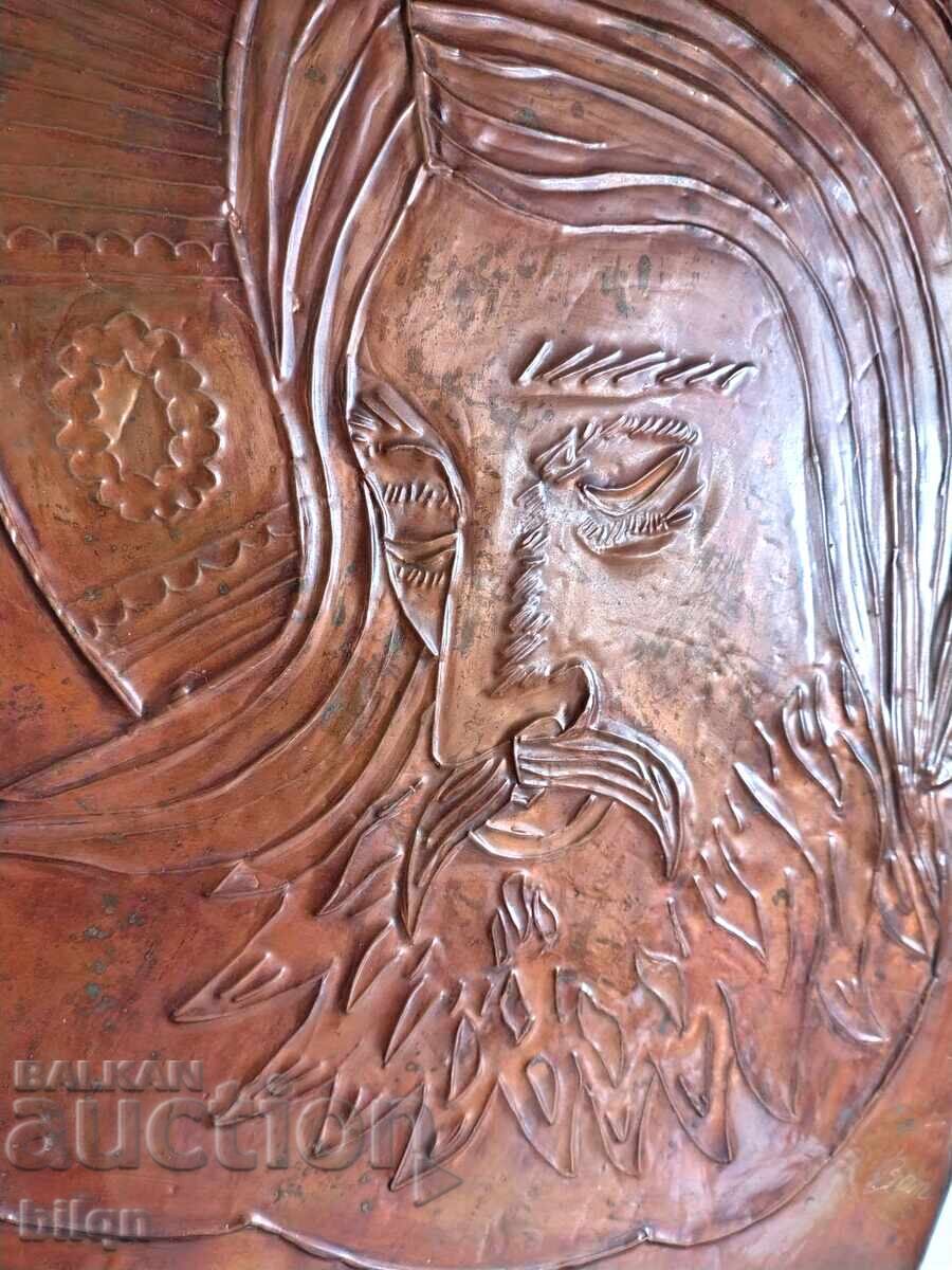 Delivery of Great Old Copper Panel - Jesus Christ