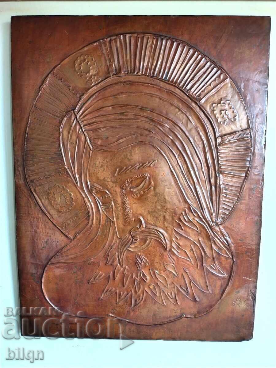 Panou Vechi de Cupru, Excelent - Iisus Hristos
