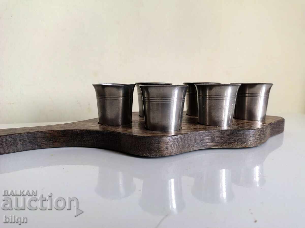 Δημοπρασία Σετ Παλιά Γερμανικά Κασσιτένιες Κούπες Σφηνάκια