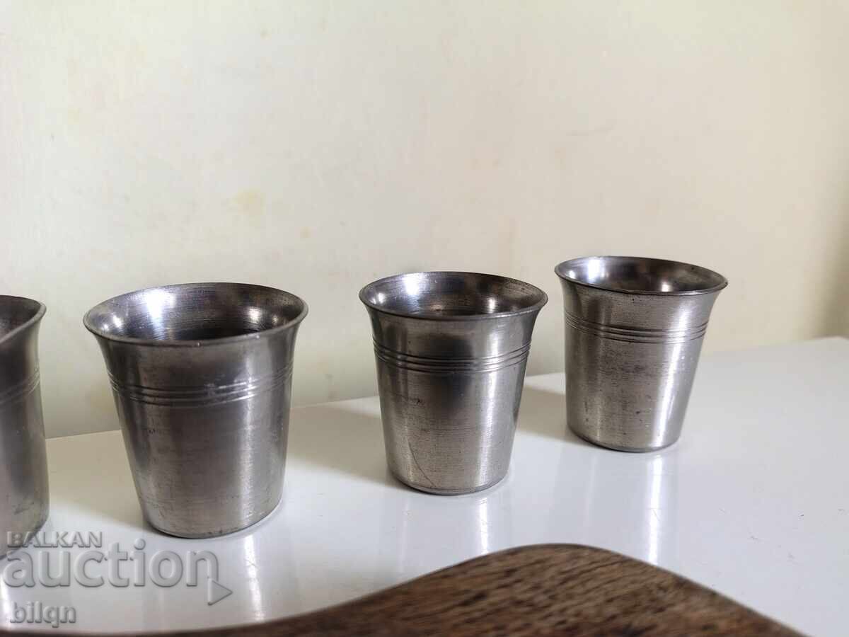 Σετ Παλιά Γερμανικά Κασσιτένιες Κούπες Σφηνάκια - 5