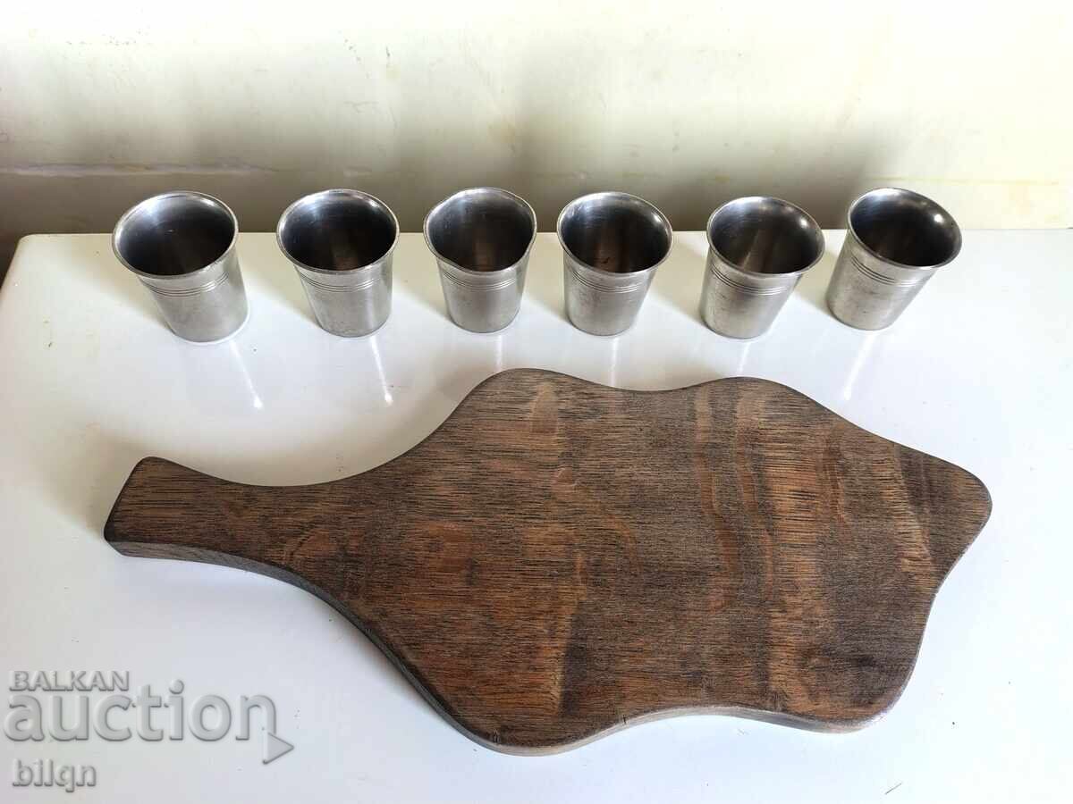 Σετ Παλιά Γερμανικά Κασσιτένιες Κούπες Σφηνάκια - 6