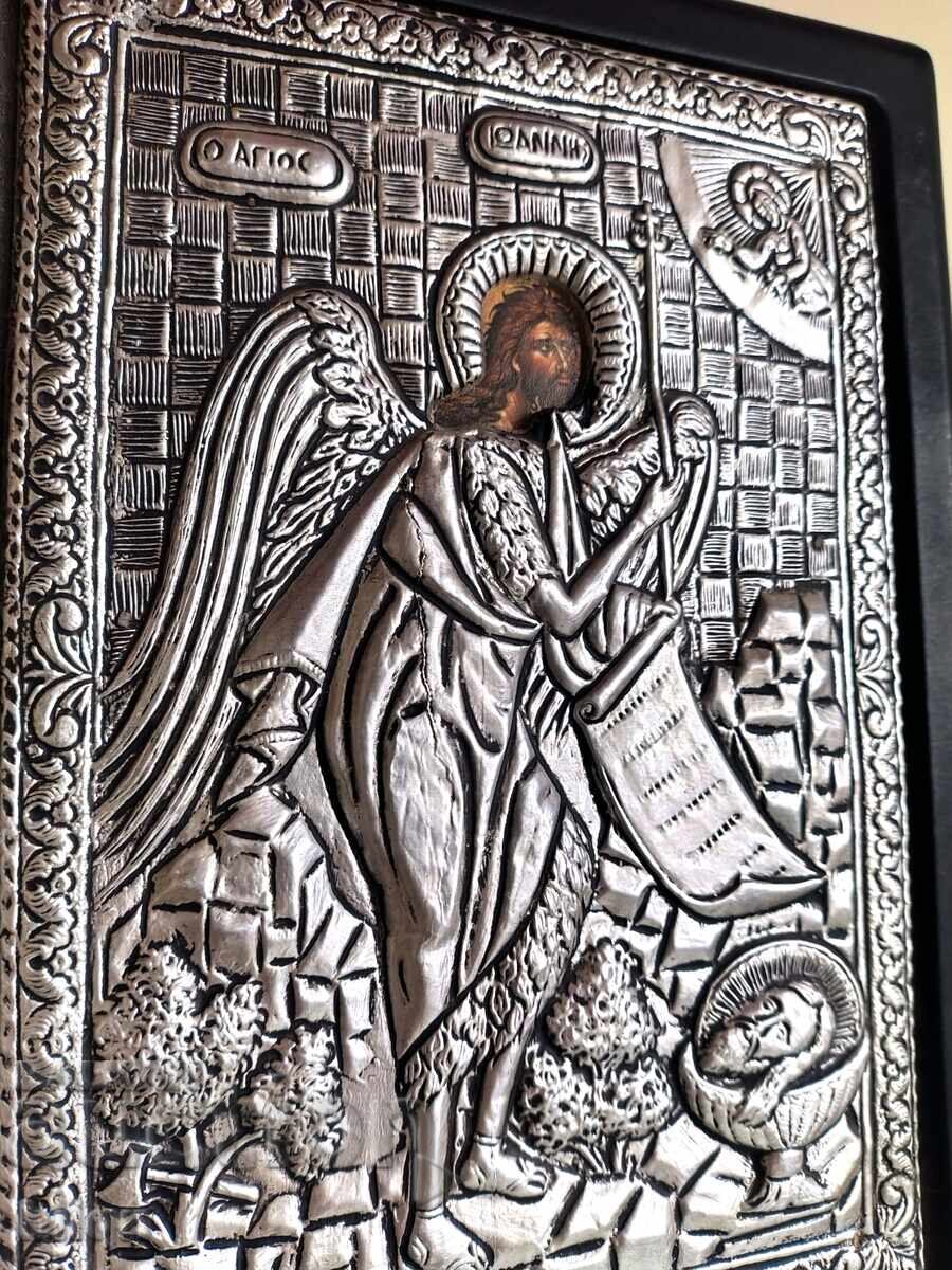 Delivery of Wonderful Silver-Plated Icon - John the Baptist