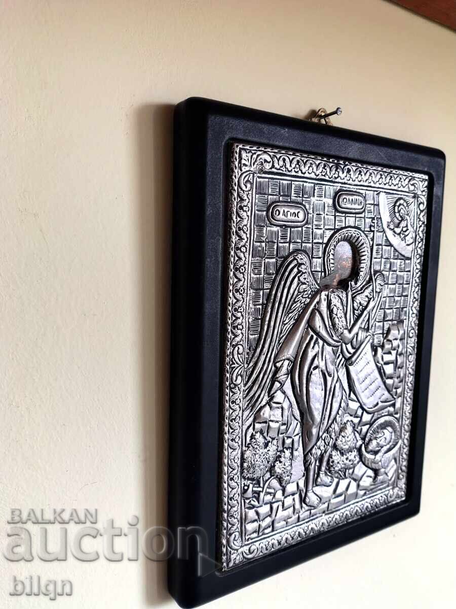 Wonderful Silver-Plated Icon - John the Baptist - 6