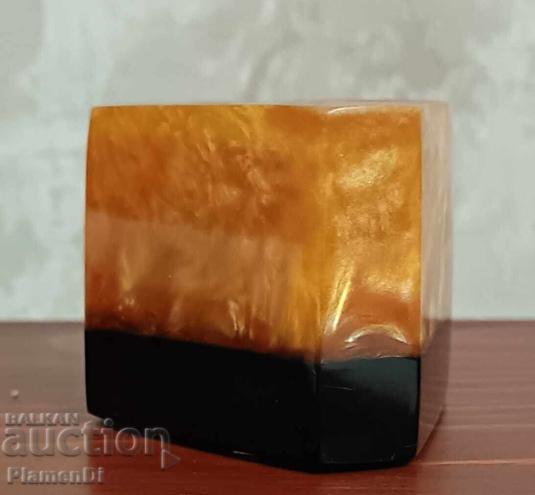 Pencil holder or pen holder made of Amber Catalin - 7