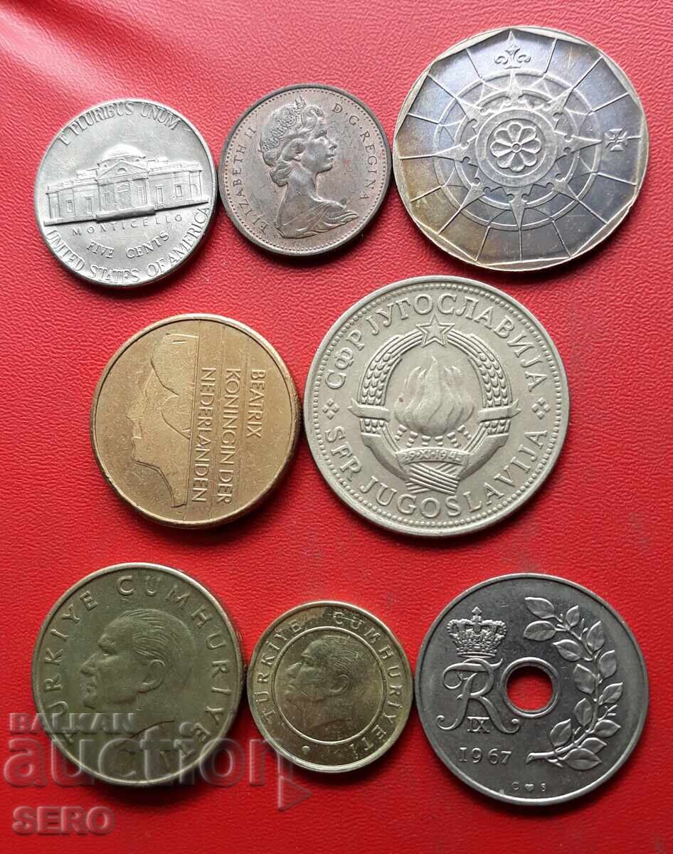 Mixed lot of 8 coins with price 1.01 BGN | € 0.52 Mixed lot of 8 coins with price 1.01 BGN | € 0.52
