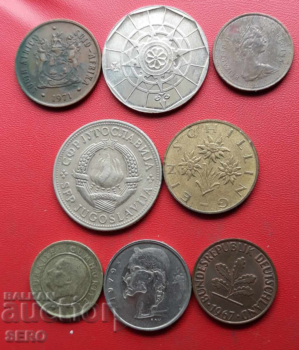 Mixed lot of 8 coins with price 1.01 BGN | € 0.52 Mixed lot of 8 coins with price 1.01 BGN | € 0.52