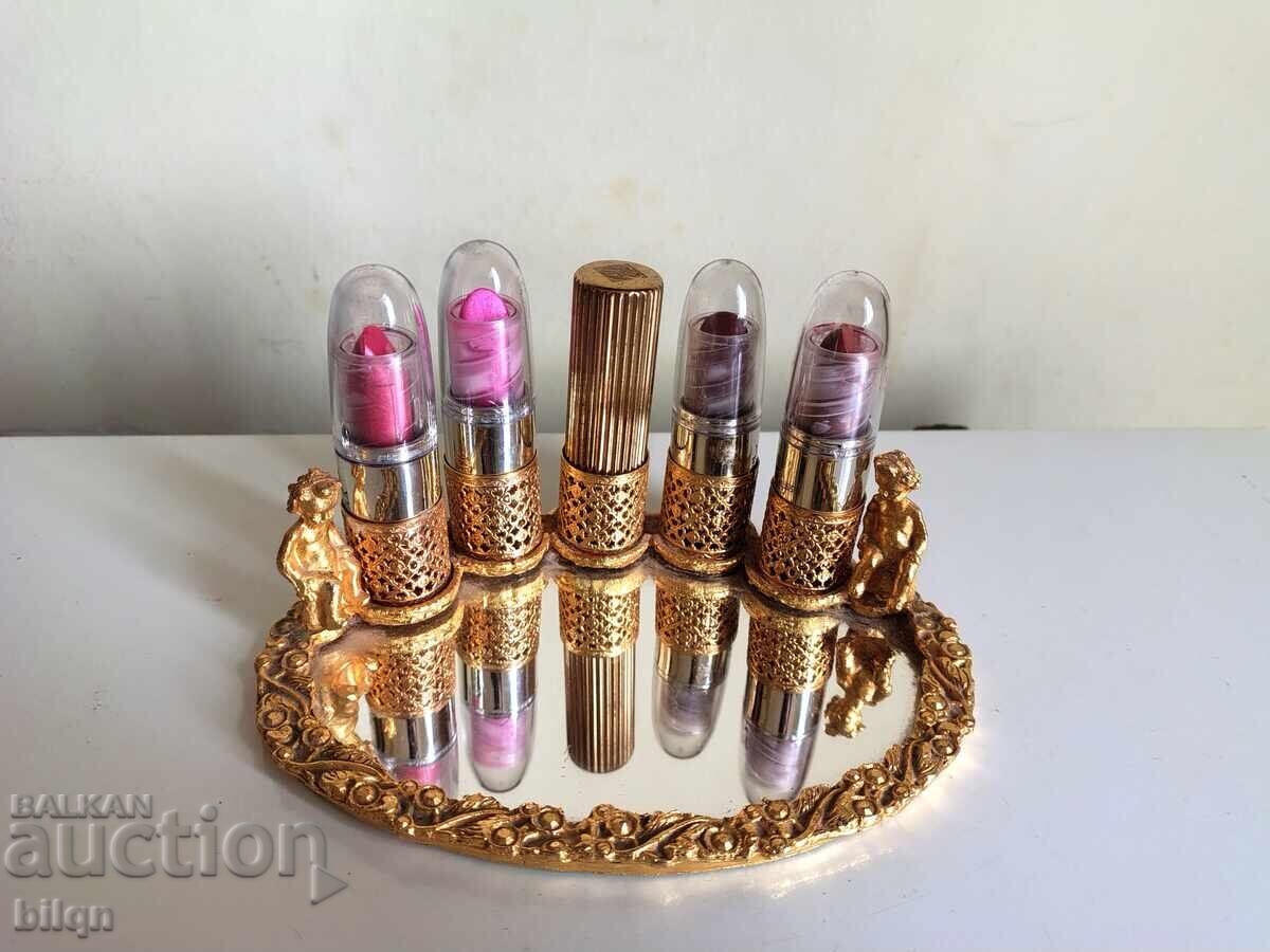Beautiful Gold-Plated Lipstick Holder