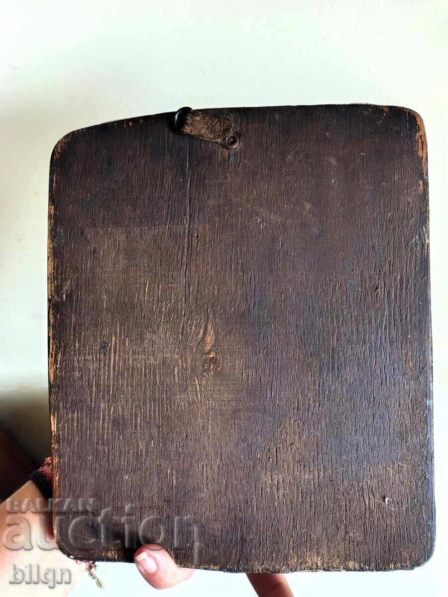 Прекрасна Много Стара Дървена Икона - Свети Мина - 6 Прекрасна Много Стара Дървена Икона - Свети Мина - 6