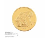 Talisman pentru bogăție pentru bebeluș - placat cu aur