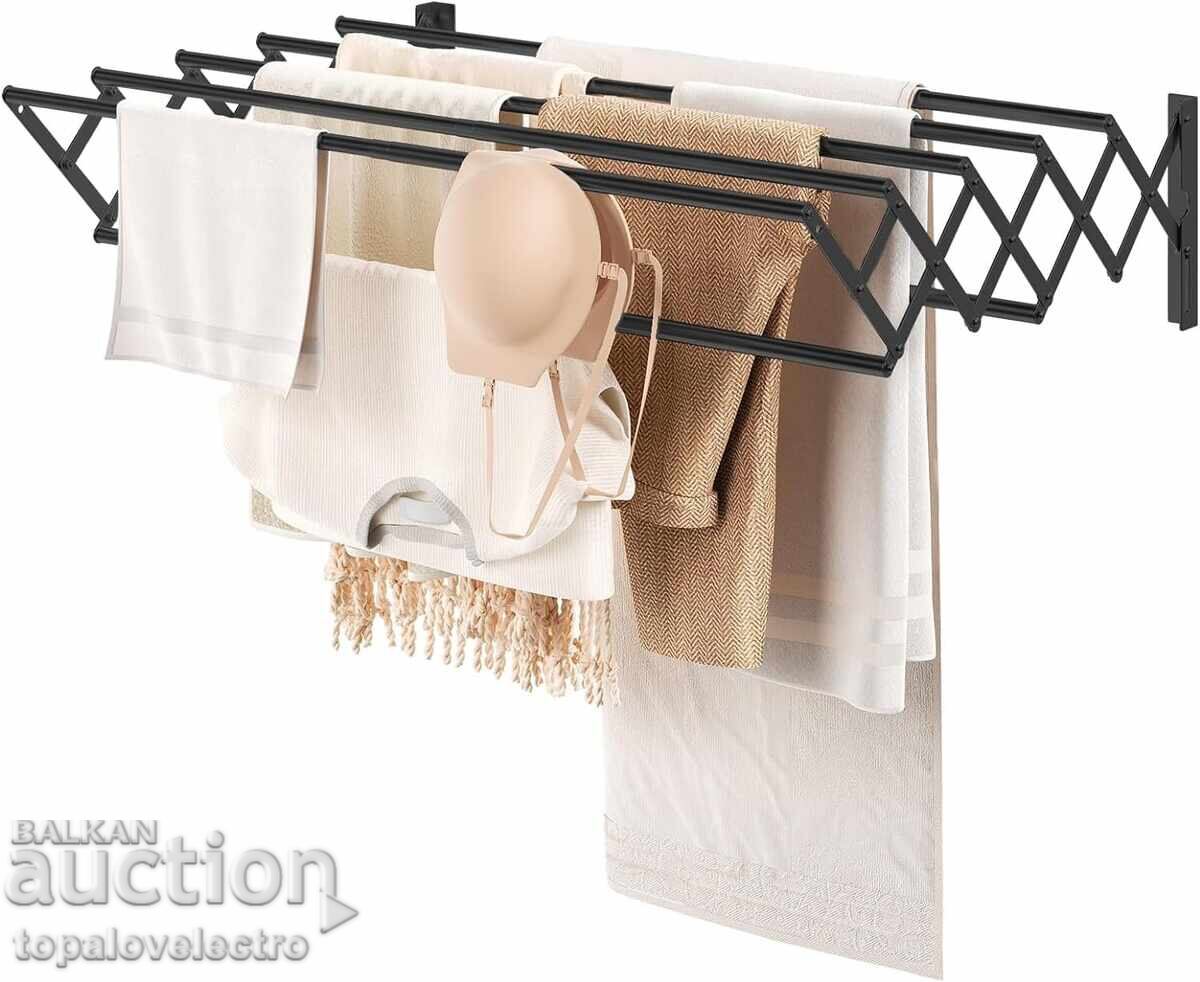 Στεγνωτήρας ρούχων τοίχου, τηλεσκοπικός, 7 μεταλλικές ράβδοι, (4