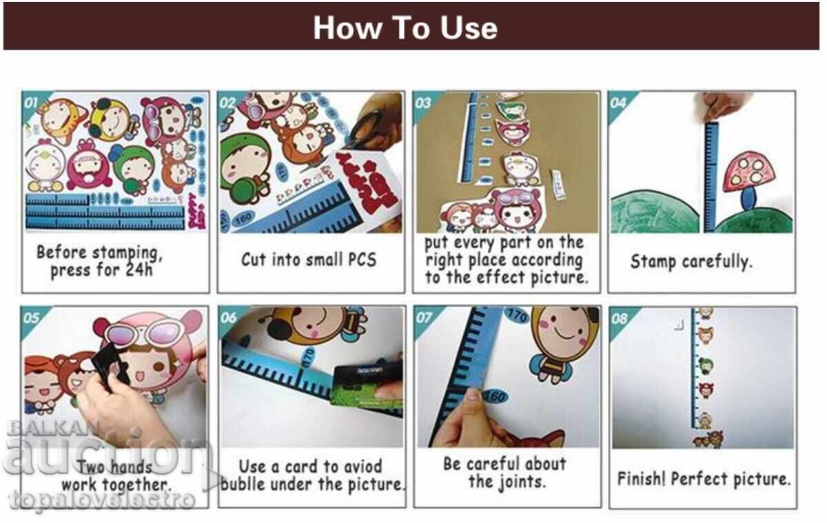 Delivery of NEW! Wall sticker for kids room 3 models 6 pcs