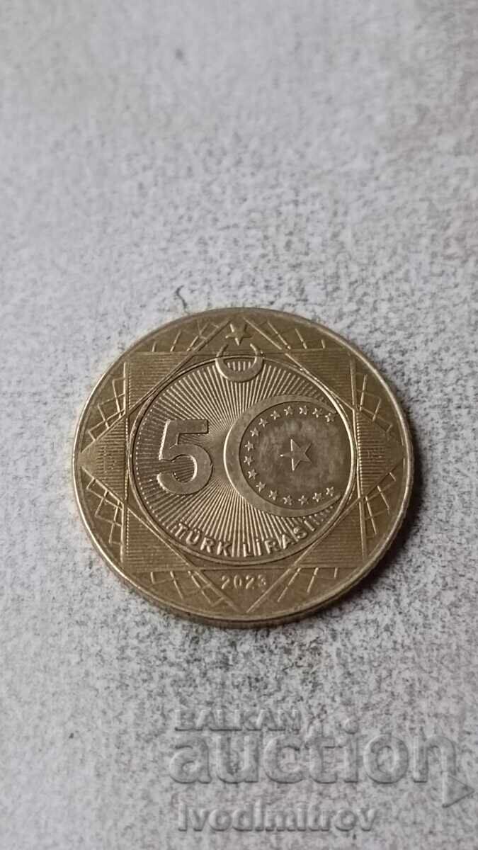 Turcia 5 lire 2023