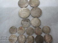 ЛОТ МОНЕТИ СРЕБРО -БЪЛГАРИЯ