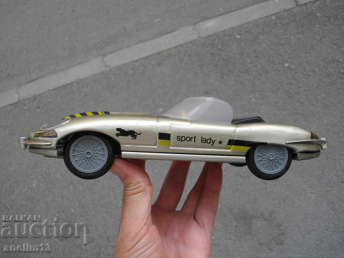 Auction  OLD METAL SHEET TOY CAR JAGUAR SPORT LADY