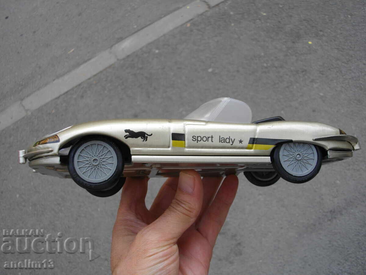 OLD METAL SHEET TOY CAR JAGUAR SPORT LADY - 6