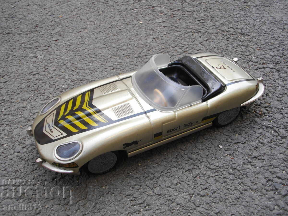OLD METAL SHEET TOY CAR JAGUAR SPORT LADY
