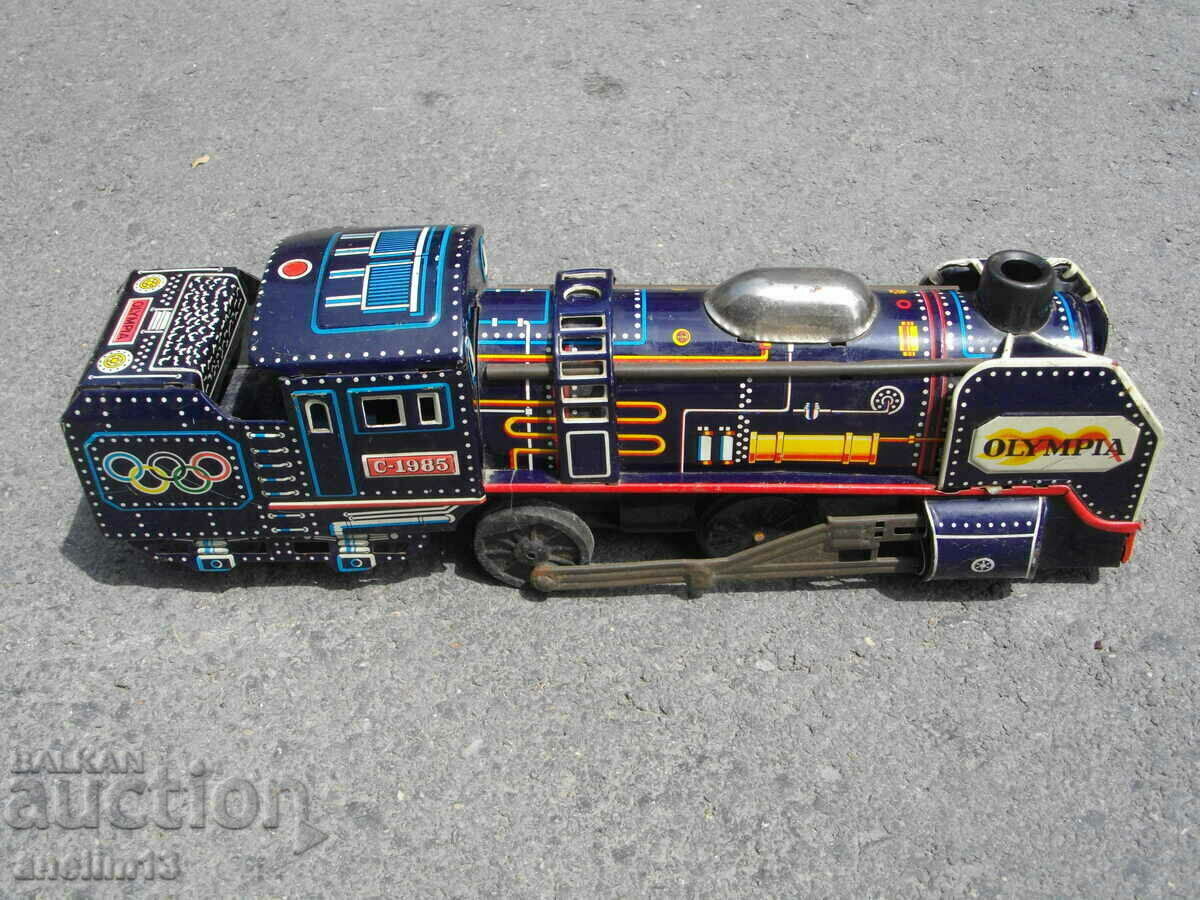 Delivery of OLD TIN TOY TRAIN LOCOMOTIVE OLYMPIA JAPAN