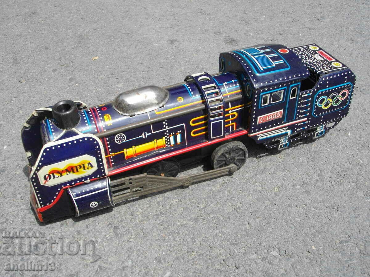 OLD TIN TOY TRAIN LOCOMOTIVE OLYMPIA JAPAN
