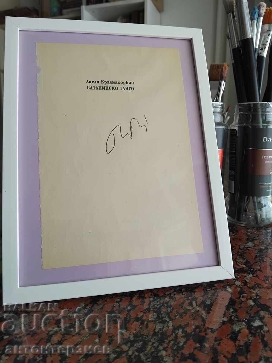 Autograph by director Béla Tarr