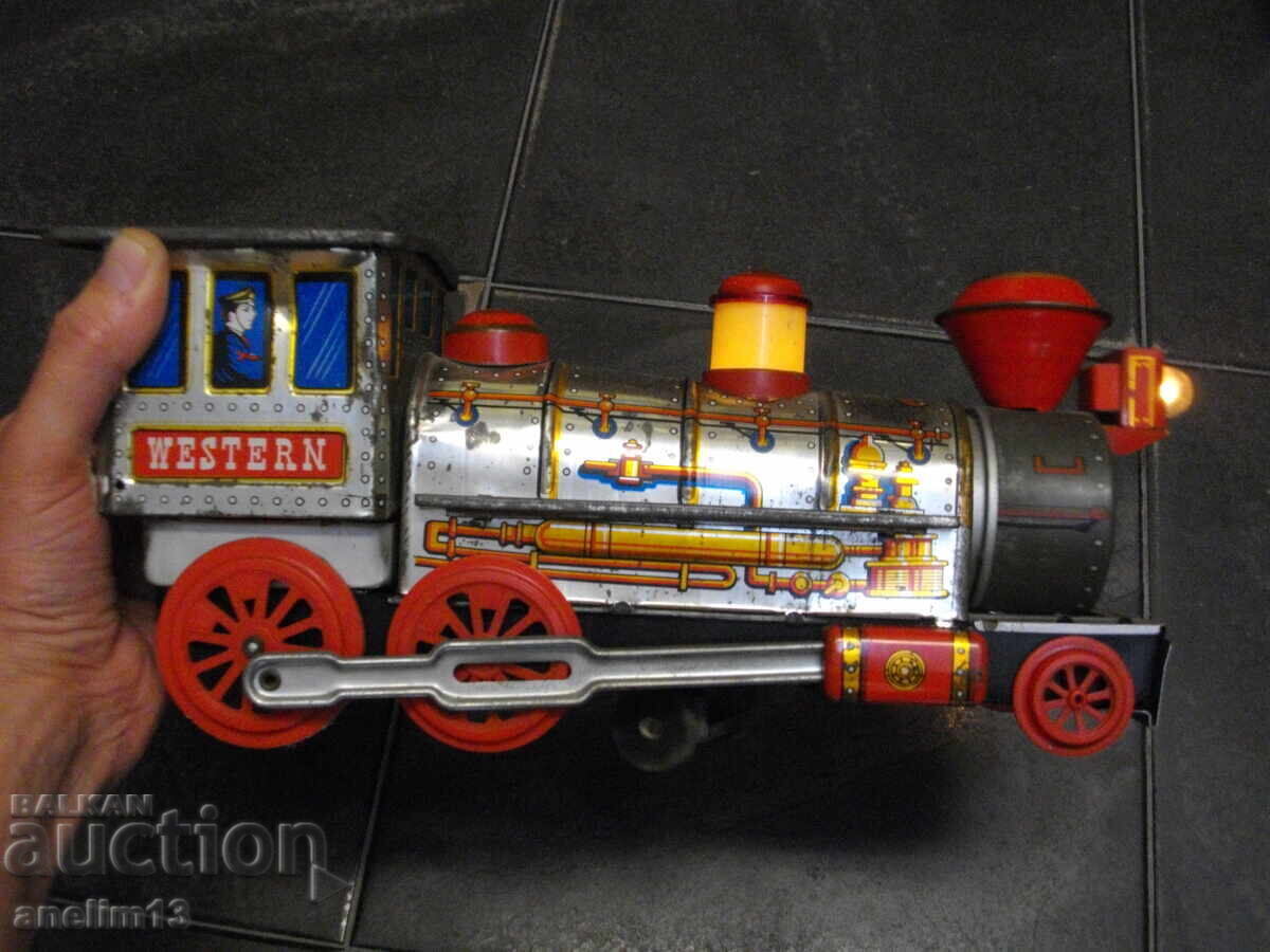 VECHI JUCĂRIE DIN TABLĂ TREN LOCOMOTIVĂ JAPAN - 7