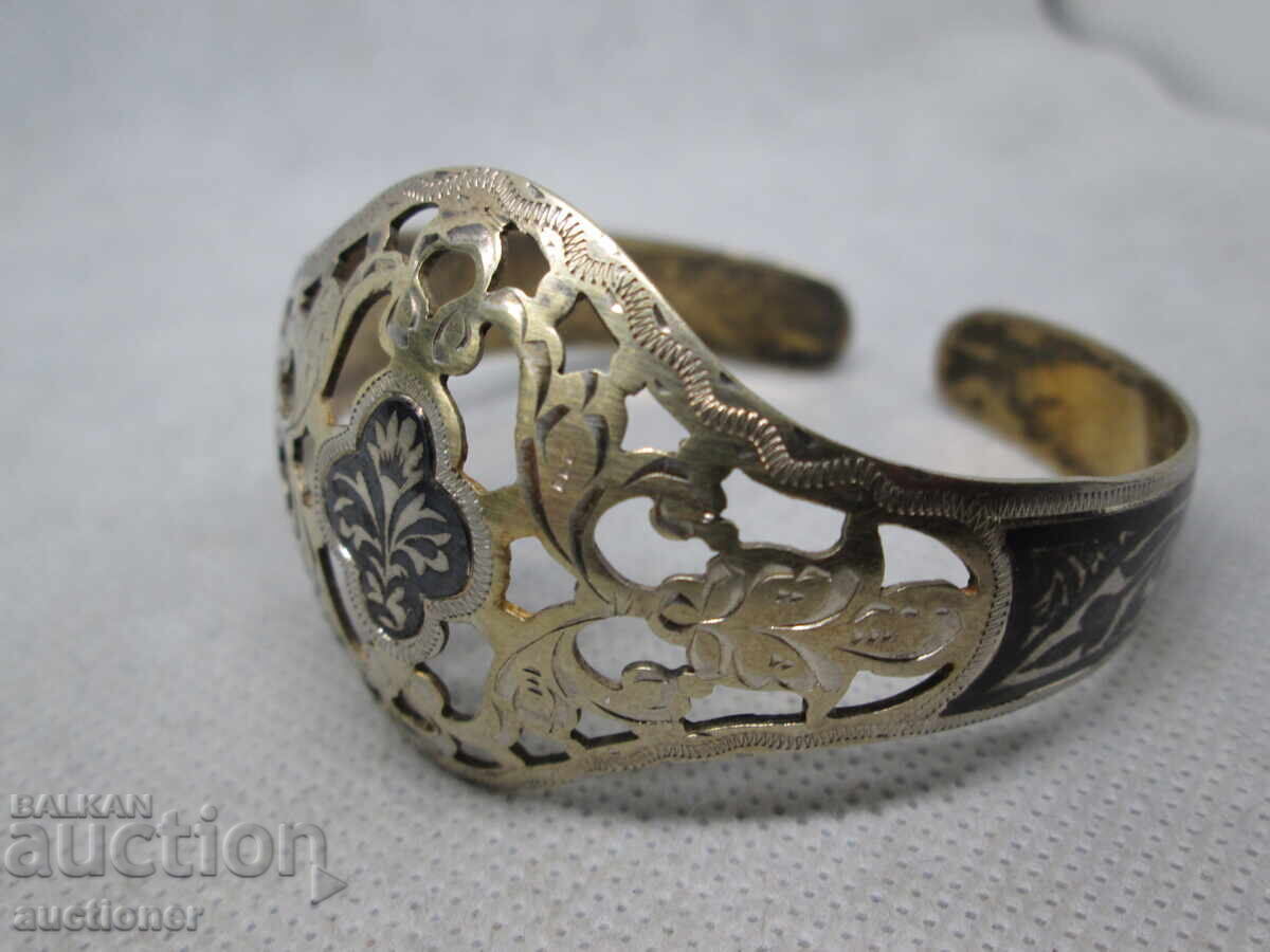 SILVER BRACELET, OPENWORK FLORAL PATTERN - 6