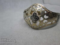 BRĂȚARĂ DIN ARGINT, MODEL FLORAL AJURAT