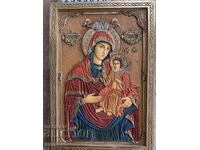 Icoană unică în relief Sf. Fecioară Maria (lucrată manual - Treavna)
