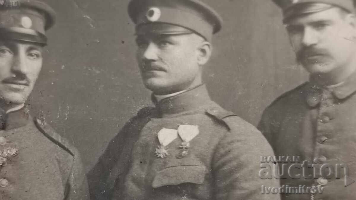 Photo of Three Sergeants with Cross for Bravery and Medal for Merit with price 8.65 BGN | € 4.42