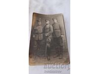 Photo of Three Sergeants with Cross for Bravery and Medal for Merit