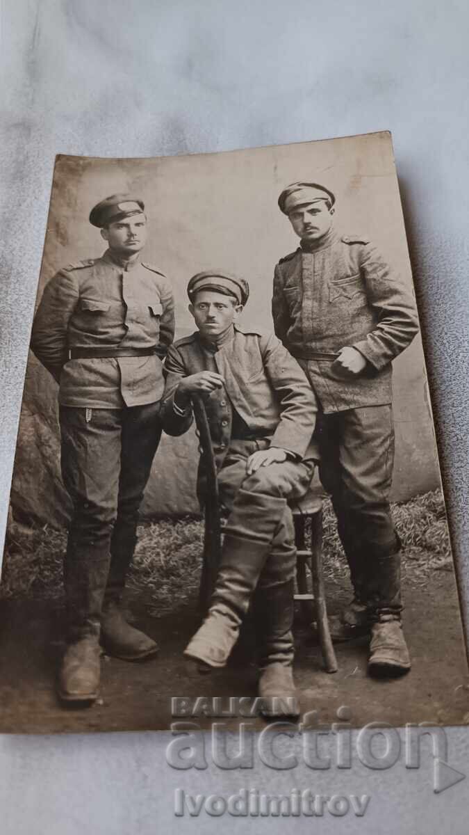 Photograph of Gorna Dzhumaya, Three Soldiers at the Front, 1918 Photograph of Gorna Dzhumaya, Three Soldiers at the Front, 1918