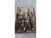 Photograph of Gorna Dzhumaya, Three Soldiers at the Front, 1918