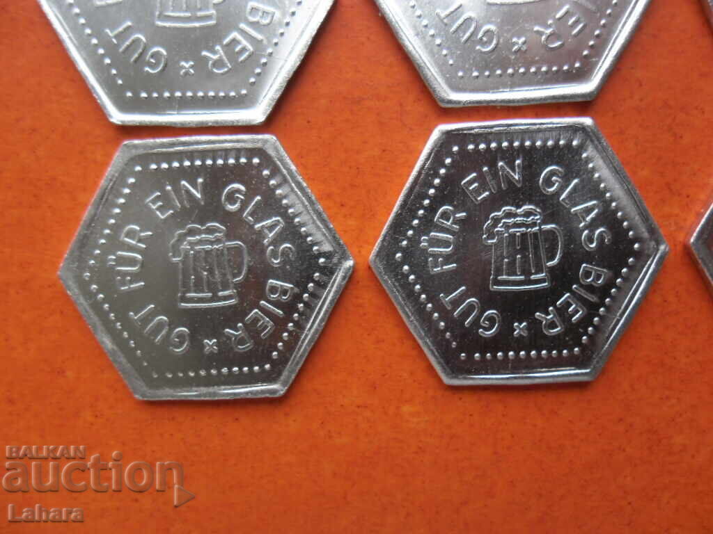 Beer tokens 12 pieces, token with price 6.00 BGN | € 3.07 Beer tokens 12 pieces, token with price 6.00 BGN | € 3.07