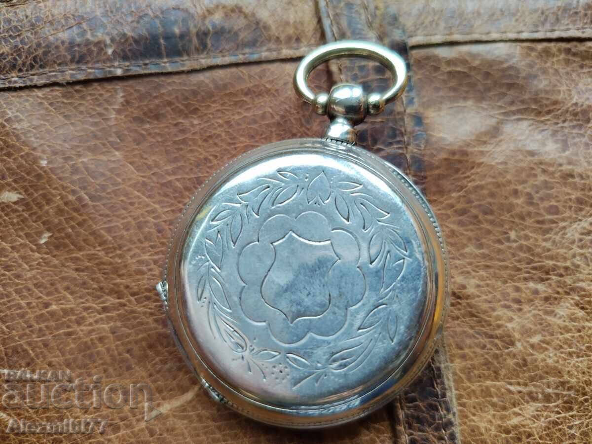 Auction  Silver Pocket Watch - Working