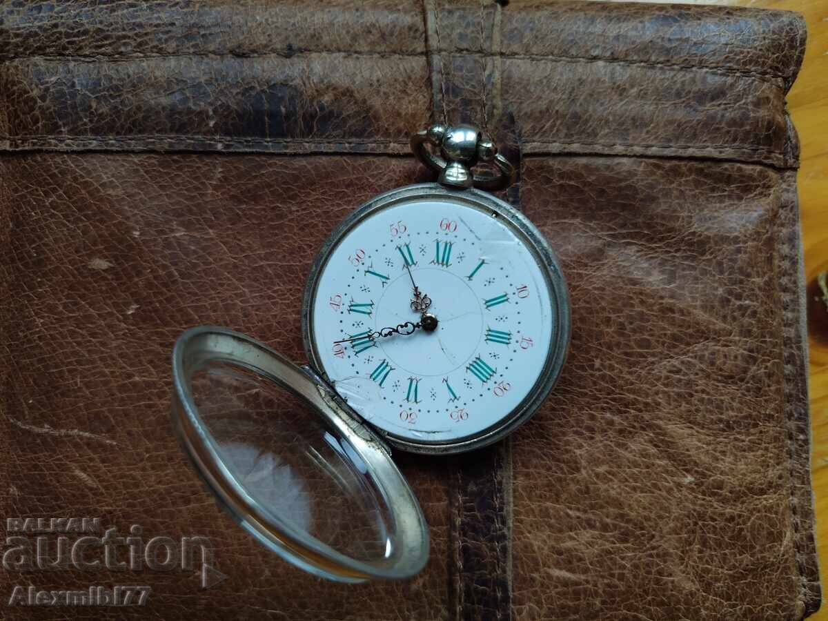 Silver Pocket Watch - Working