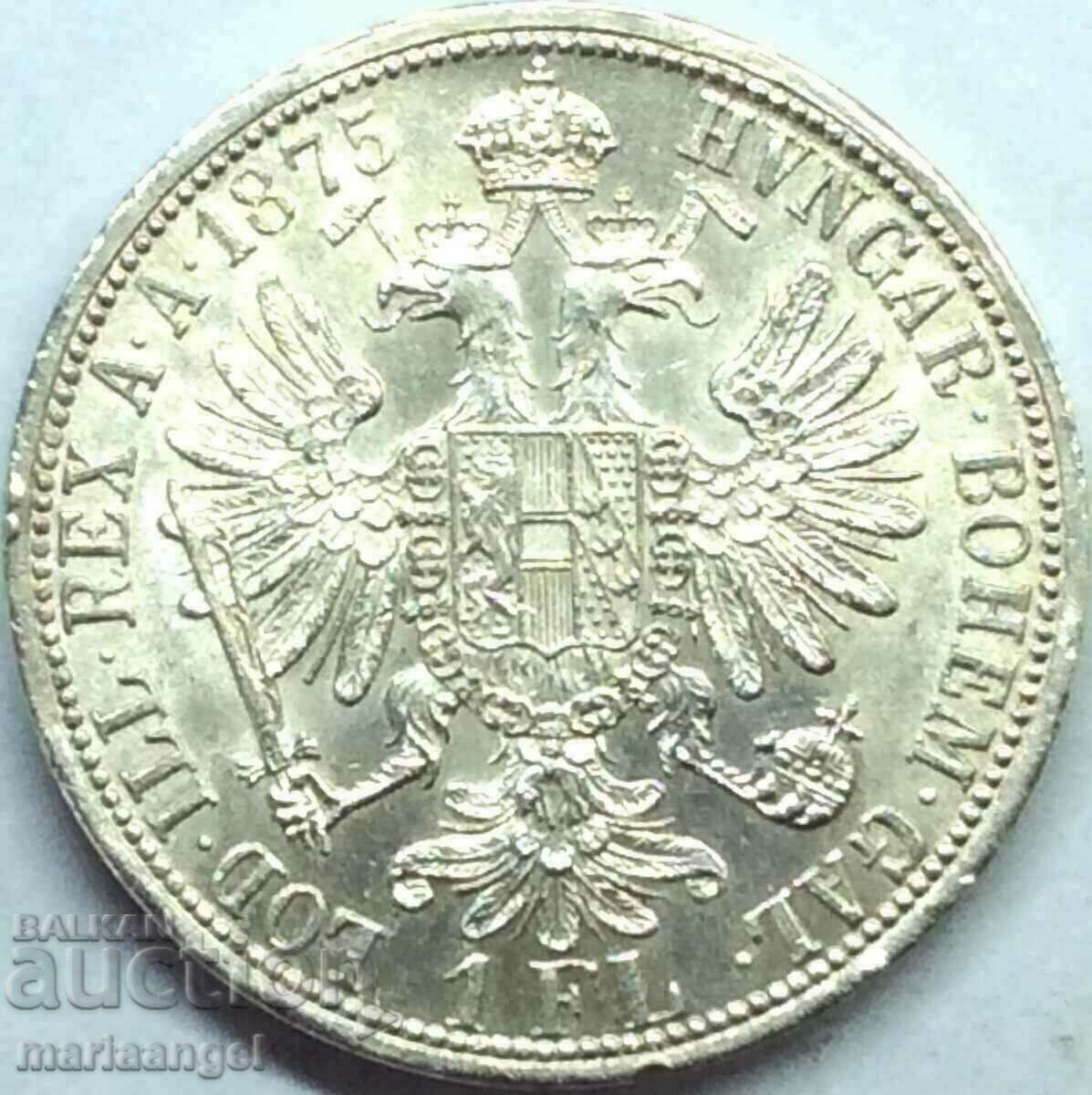Австрия 1 флорин 1875 UNC Патина сребро - 6 Австрия 1 флорин 1875 UNC Патина сребро - 6