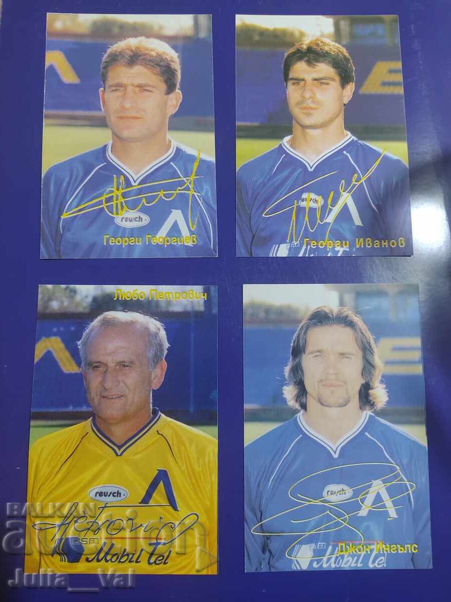 PFC Levski - 15 cărți poștale cu autografe PFC Levski - 15 cărți poștale cu autografe
