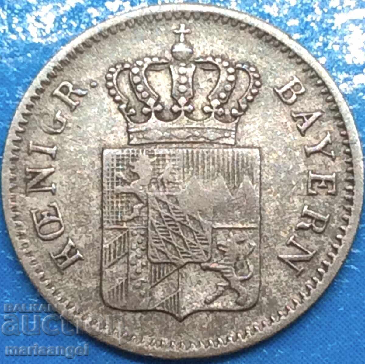 1 Kreuzer 1852 Βαυαρία Γερμανία ασημένιο - σπάνιο έτος