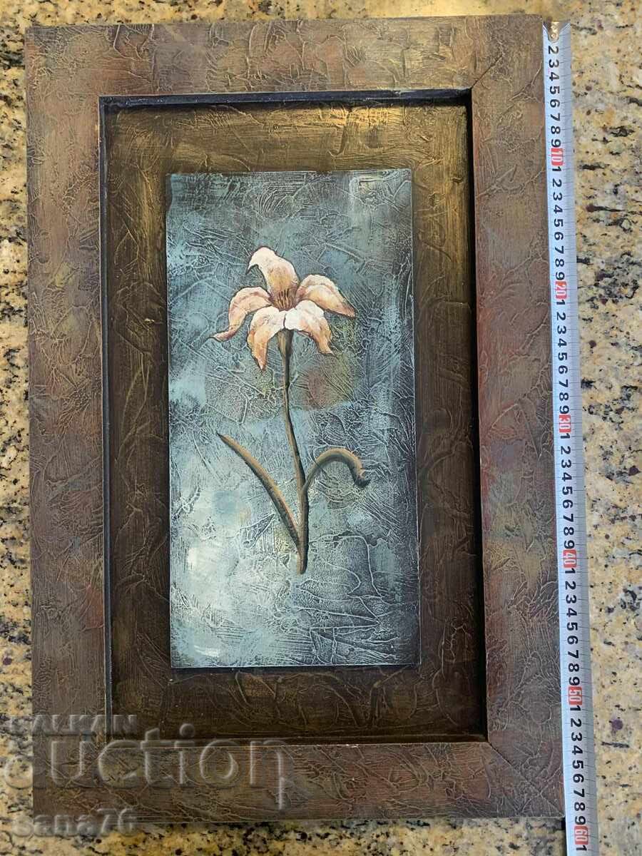 Μεγάλη όμορφη ζωγραφιά νεκρής φύσης-Λουλούδι 60/40εκ με τιμή 30.00 BGN | € 15.34