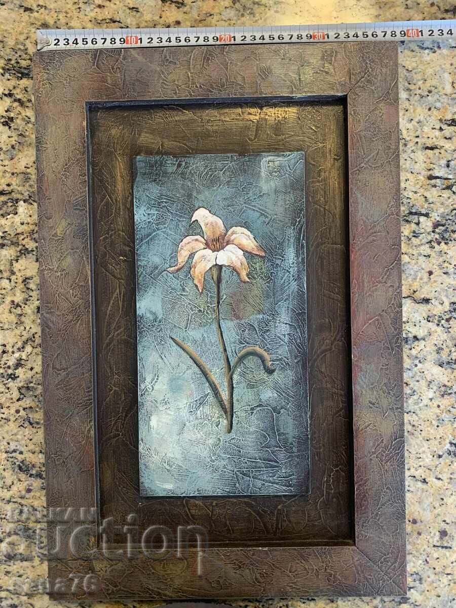 Δημοπρασία Μεγάλη όμορφη ζωγραφιά νεκρής φύσης-Λουλούδι 60/40εκ